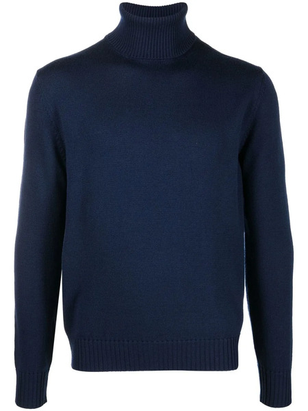  Ballantyne Roll-neck Wool Jumper - Blue 