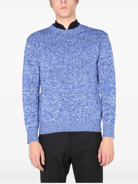  Ballantyne Speckled Wool Sweater - Blue 