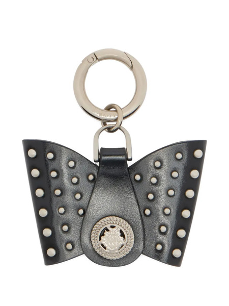  Bally B-bow Studded Leather Charm - Black 