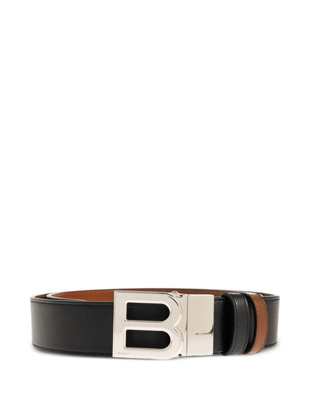  Bally B-logo Leather Belt - Black 