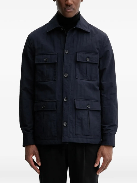  Bally Buttoned Front-pockets Jacket - Blue 