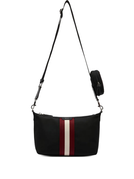  Bally Code Ribbon Logo Shoulder Bag - Black 