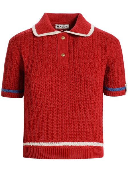  Bally Cotton Polo Top - Red 