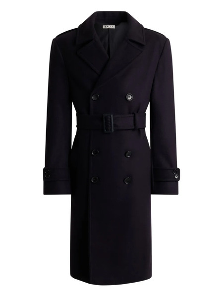  Bally Double-breasted Belted Coat - Blue 