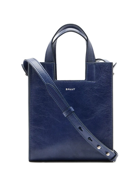  Bally Easy Small Leather Tote Bag - Blue 