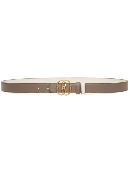  Bally Emblem Leather Belt - Brown 