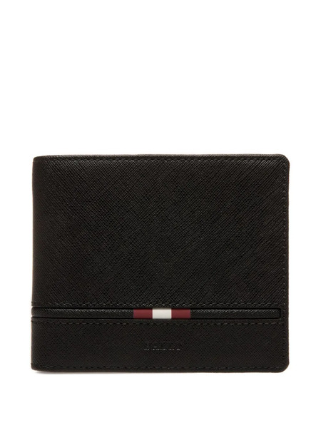 Bally Embossed Bi-fold Wallet - Black 