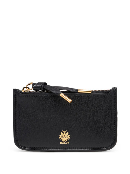  Bally Essential Zipped Leather Card Holder - Black 