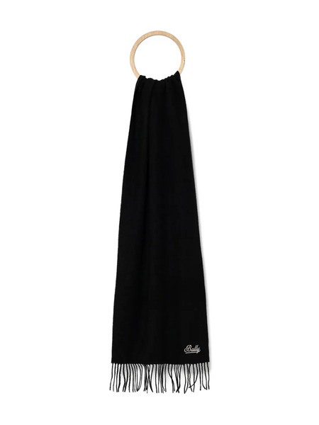  Bally Fringed Scarf - Black 