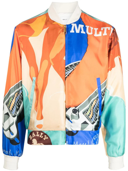  Bally Graphic-print Bomber Jacket - Orange 