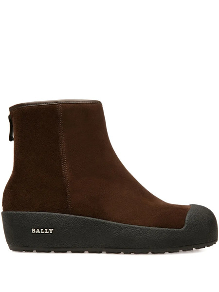  Bally Guard Rear-zip Leather Boots - Brown 