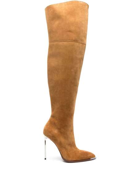  Bally Hedy 105mm Suede Boots - Neutrals 