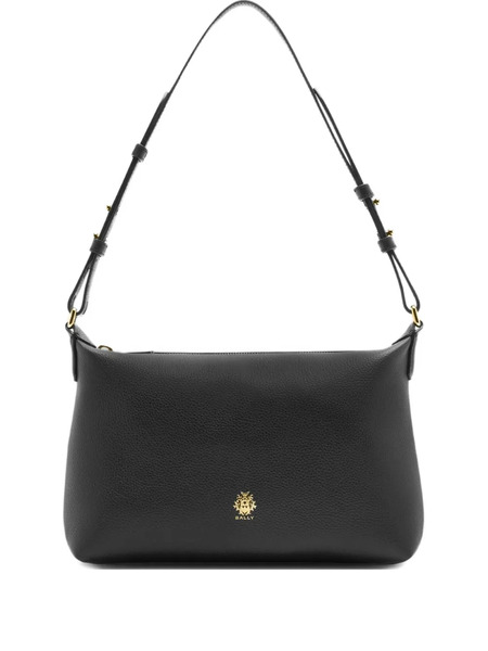  Bally Hera Hobo Zipped Leather Shoulder Bag - Black 