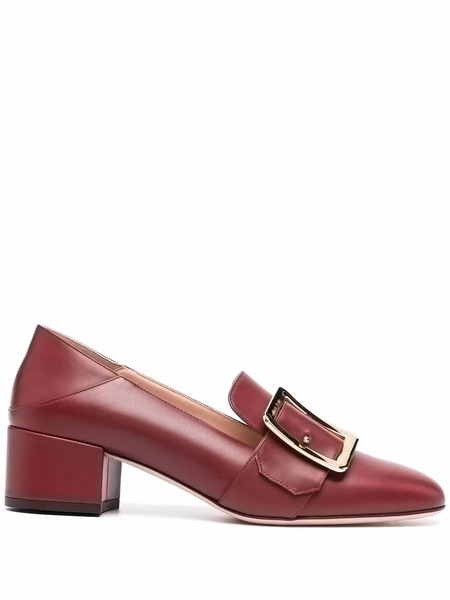  Bally Janelle 40 Block Loafers - Red 