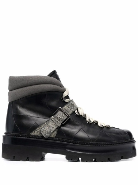 Bally Lace-up Leather Boots - Black 