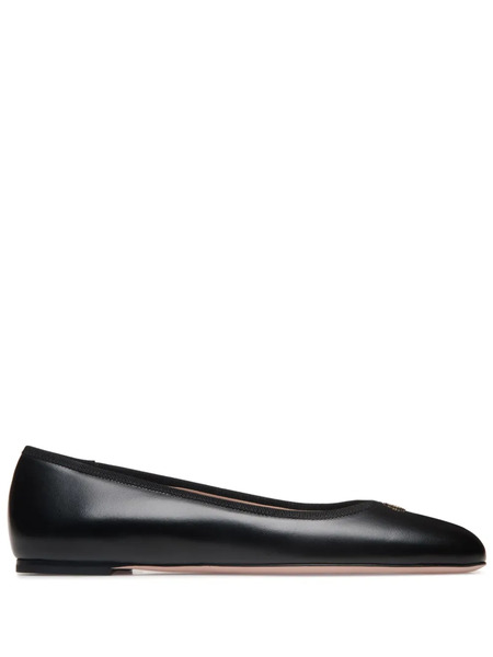  Bally Leather Ballet Flats - Black 