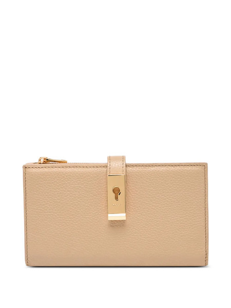  Bally Lock Grained-leather Wallet - Neutrals 