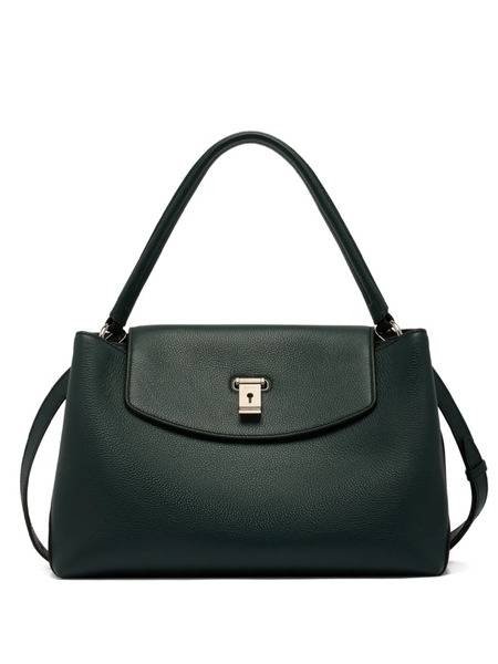  Bally Lock Me Grained Tote Bag - Green 