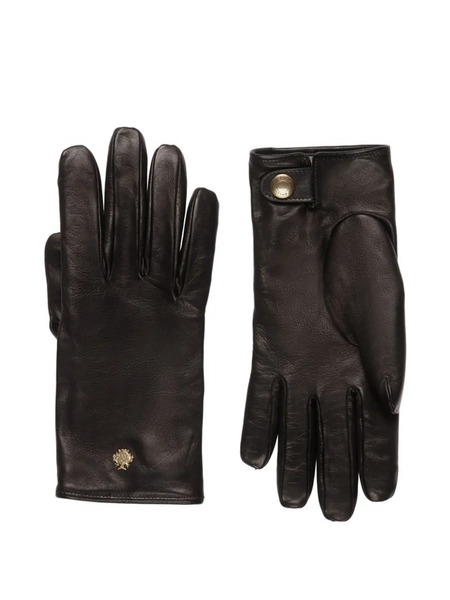  Bally Logo-crest Leather Gloves - Black 