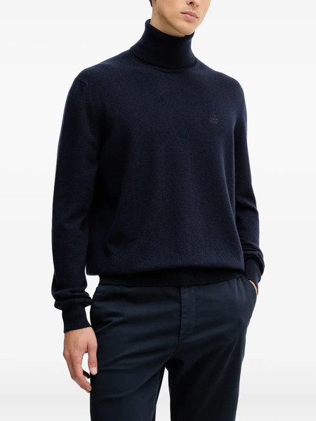  Bally Logo-embroidered Roll-neck Sweater - Blue 