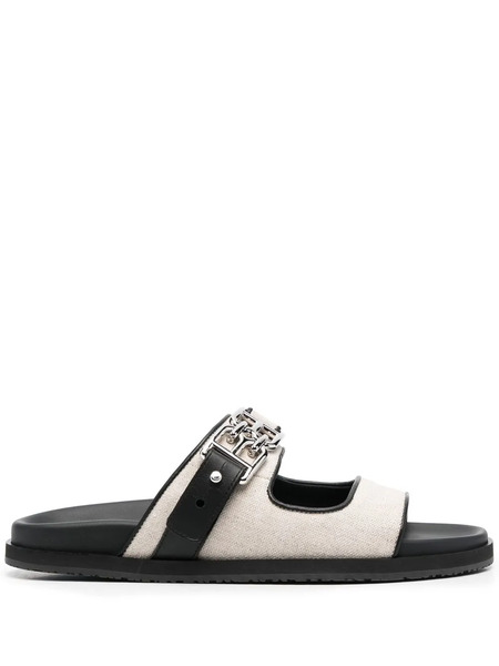  Bally Logo-plaque Open-toe Sandals - Neutrals 