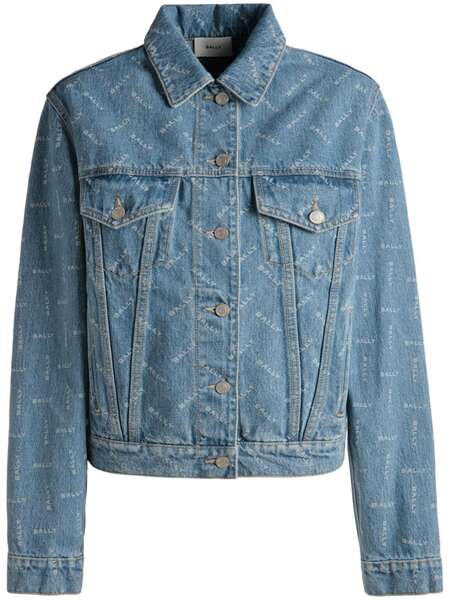  Bally Logo-print Denim Jacket - Blue 