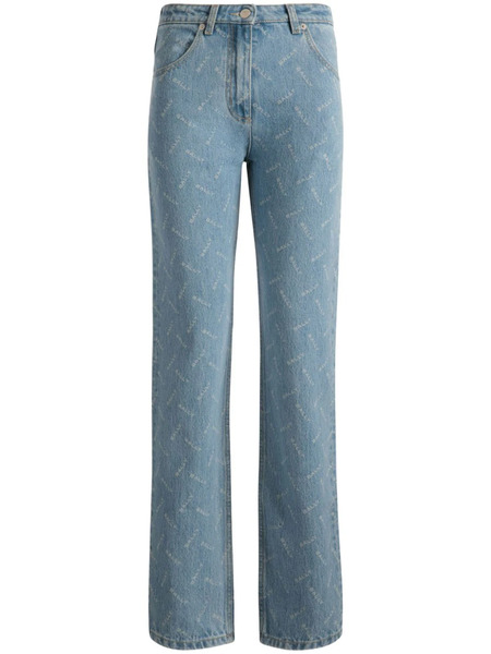  Bally Logo-print Straight-leg Jeans - Blue 