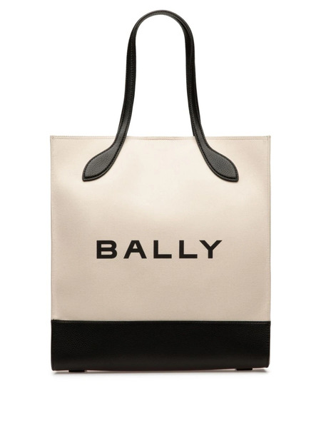 Bally Logo Print Tote Bag - Neutrals 