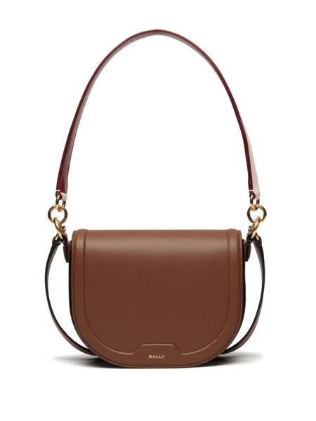  Bally Logo-stamp Leather Shoulder Bag - Brown 