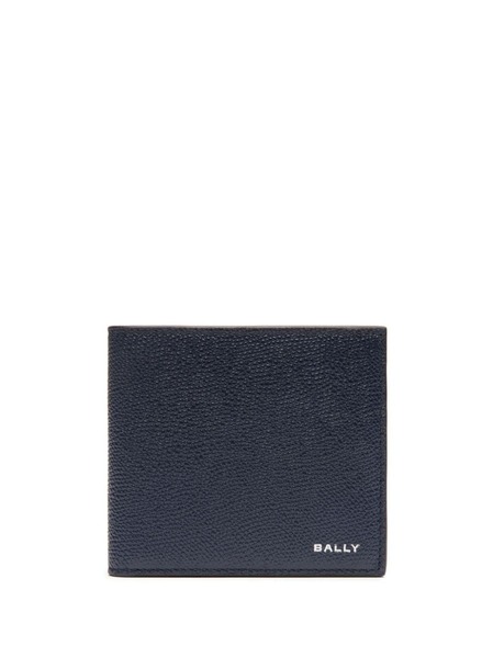  Bally Logo-stamp Leather Wallet - Blue 