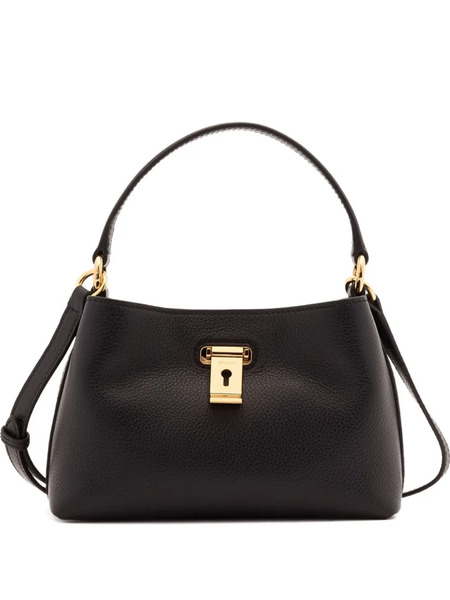  Bally Mini Lock Me Grained-leather Tote Bag - Black 