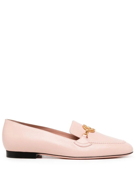  Bally Obrien Embellished Leather Loafers - Pink 