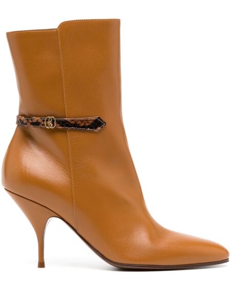  Bally Odeya 85mm Leather Boots - Brown 