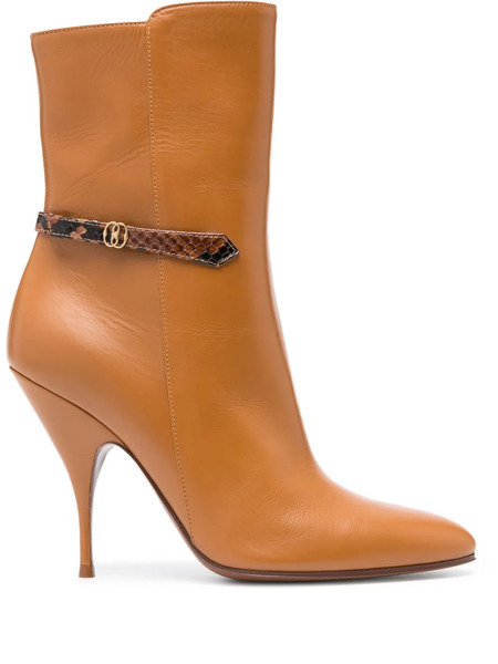  Bally Odeya 100mm Leather Boots - Brown 