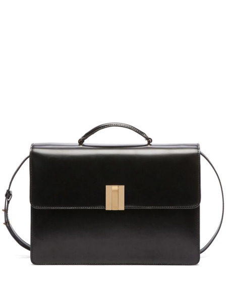  Bally Ollam Patent-leather Crossbody Bag - Black 
