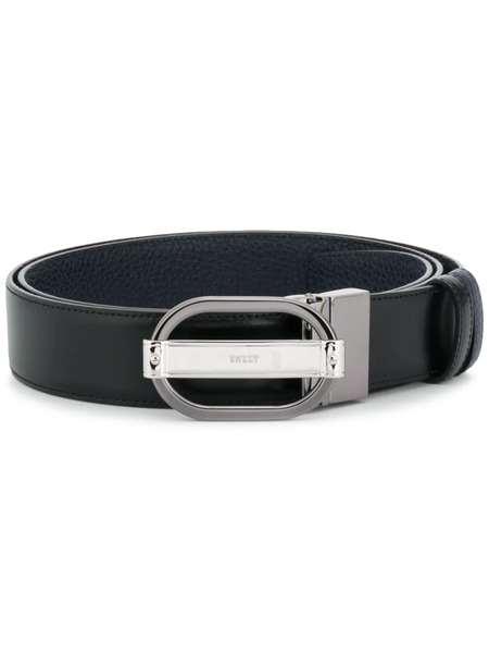  Bally Oval Buckle Belt - Black 