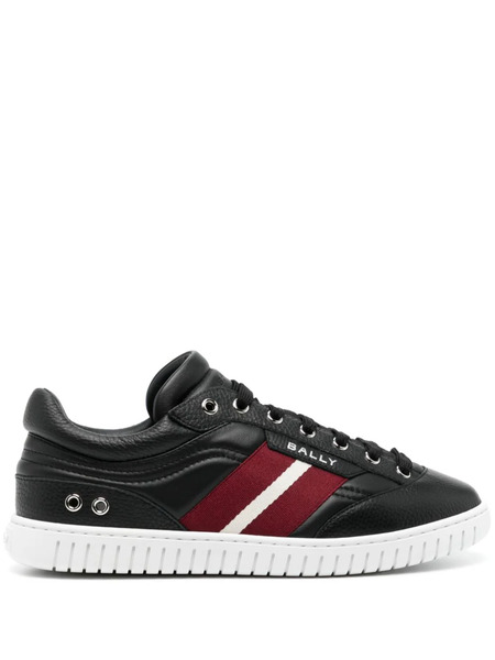  Bally Panelled Leather Sneakers - Black 