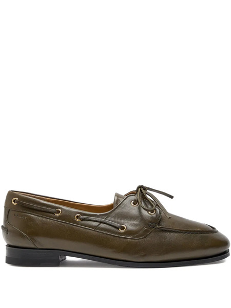  Bally Pathy Leather Lace-up Loafers - Green 