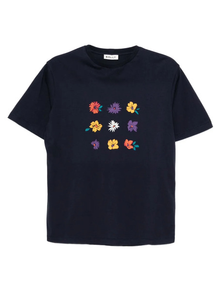  Bally Printed Cotton T-shirt - Blue 