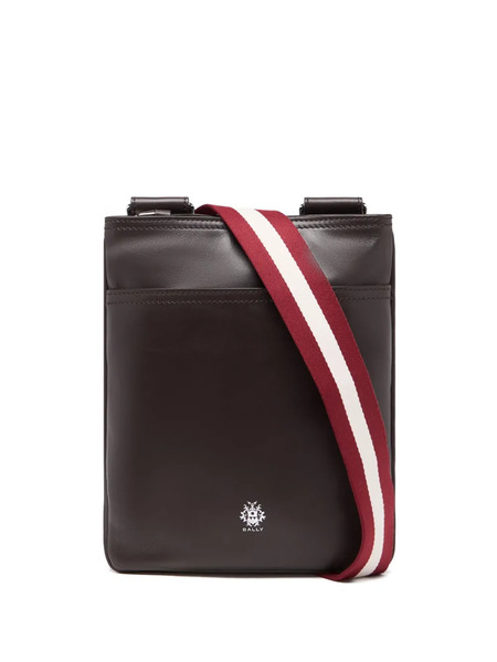  Bally Ray Leather Messenger Bag - Brown 