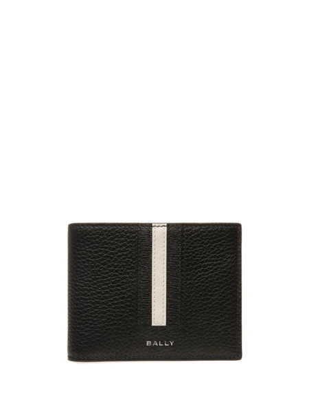  Bally Ribbon Bi-fold Leather Wallet - Black 