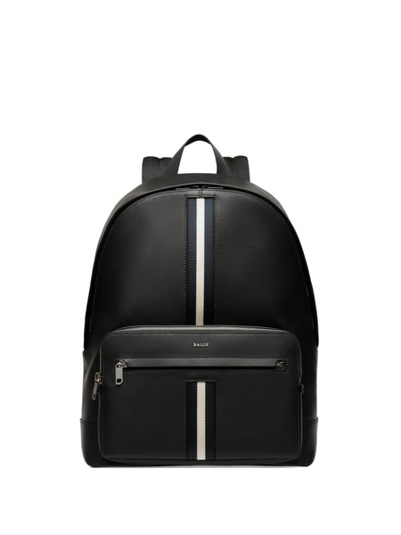  Bally Ribbon-detail Leather Backpack - Black 