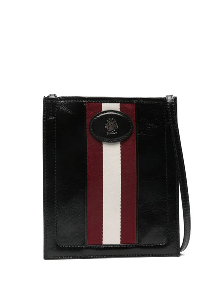  Bally Stripe-design Messenger Bag - Black 