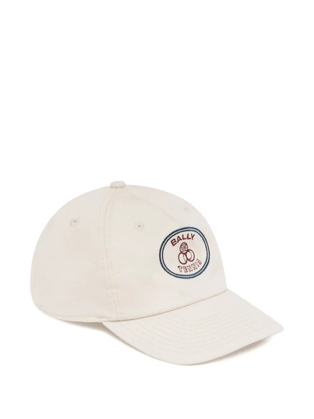  Bally Tennis Embroidery Baseball Hat - White 