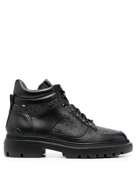 Bally Valensy Monogram Boots - Black 