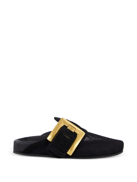  Balmain Anthem Flat Mules - Black 