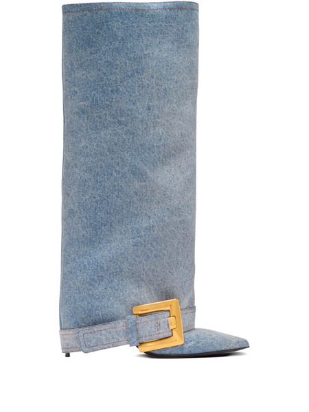  Balmain Anthem Knee-high Boots - Blue 