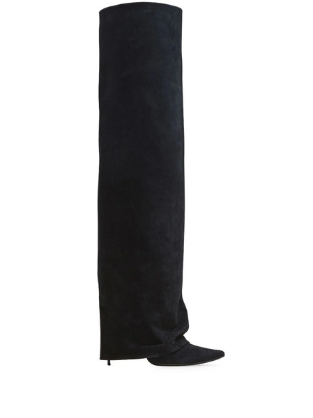  Balmain Ariel 120mm Pointed-toe Boots - Black 