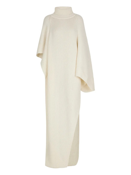  Balmain Asymmetric Knitted Cape - White 