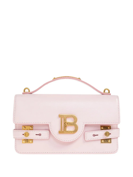  Balmain 24 B-buzz Leather Cross Body Bag - Pink 